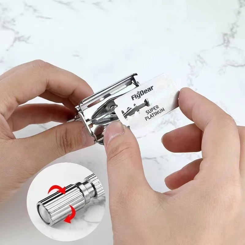 100 pçs/10 pçs de aço inoxidáv - Safety Razor Handle avaliação e preço