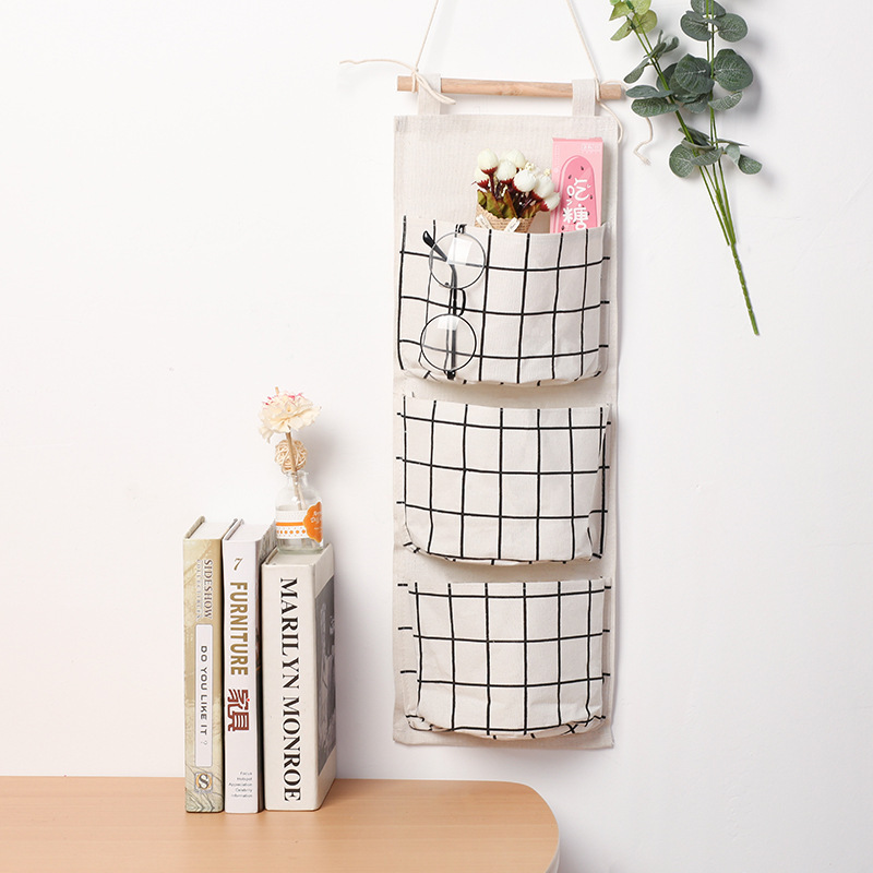 1pc três bolsos pendurado saco - Linen Bag Bulk avaliação e preço