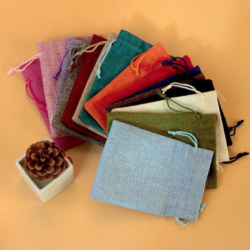 50 peças/lote 7x9 9x12 10x14 1 - Linen Bag Bulk avaliação e preço